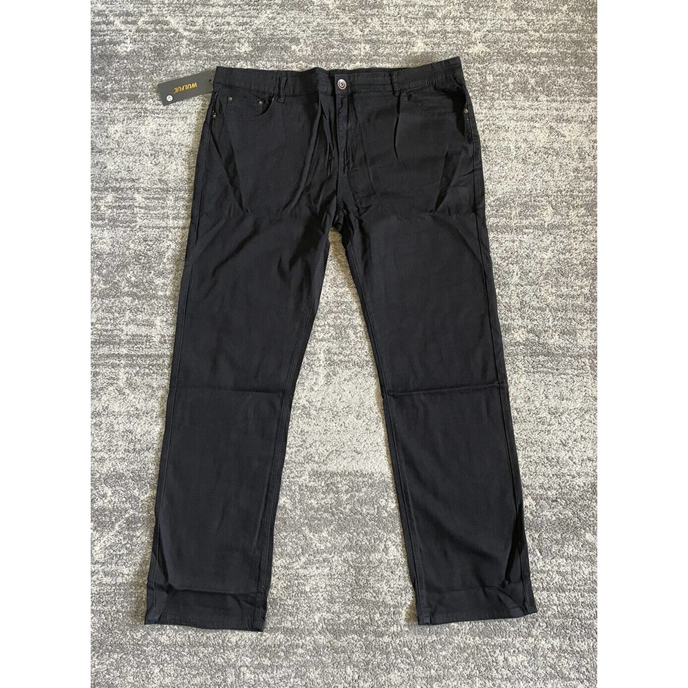 Wulful Mens Size 42 Jeans Black Denim Pants NWT M9